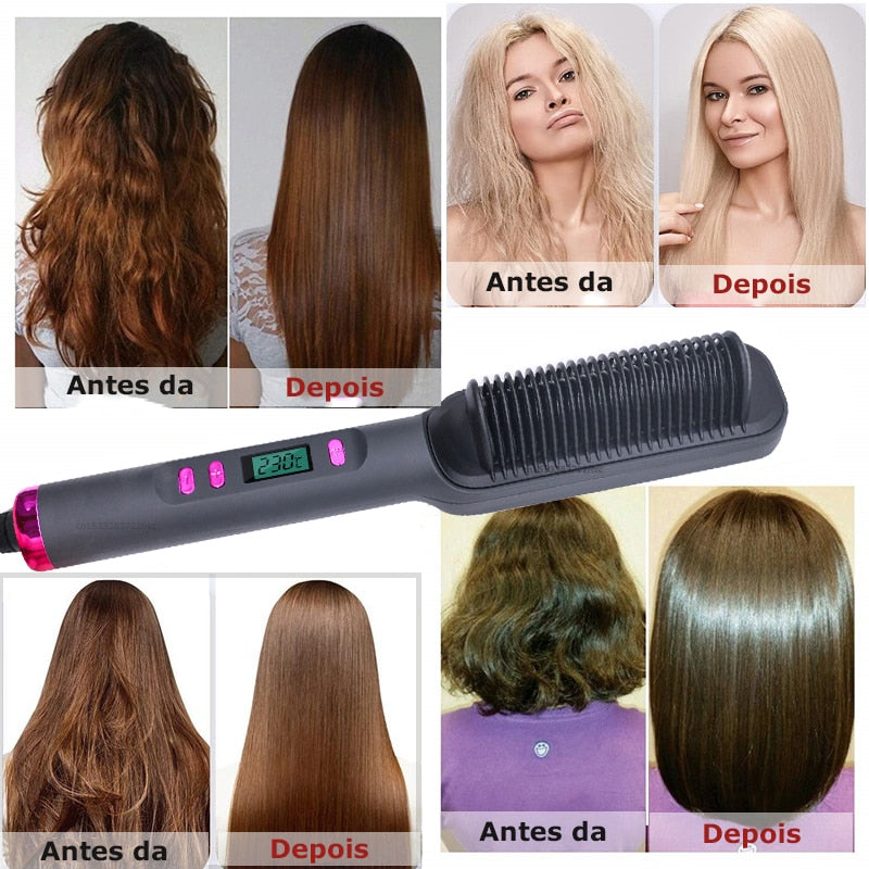 Escova Alisadora Tophair  3 Em 1